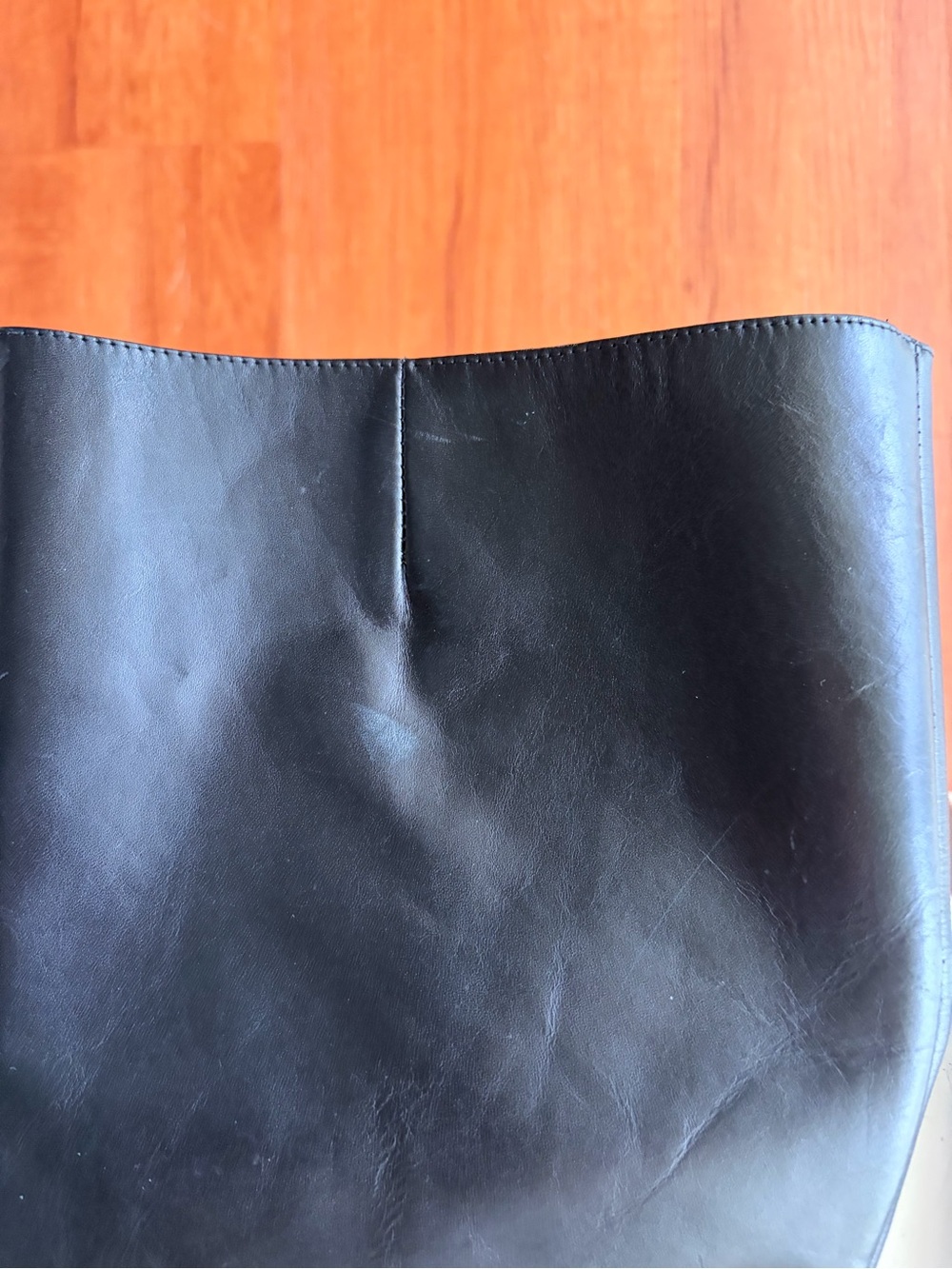 Halogen Black Leather Knee-High Heeled Boots - Picture 5 of 16